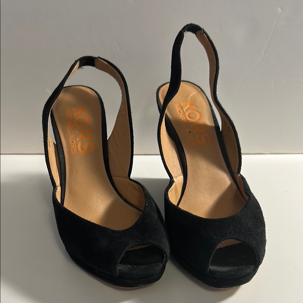 Michael Kors Black Stiletto Slingback Heels - Picture 2 of 4